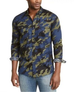 Camouflage Casual Button-Down Shirts 