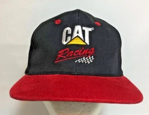 Caterpillar Team NASCAR Racing Baseball Cap schwarz mit roter Filzkrempe CAT Logo - Bild 1 von 9