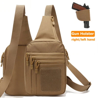 Tactical Casual Shoulder Chest Pack Concealed Carry Handgun Holster Pistol Pouch - Image 1 of 4