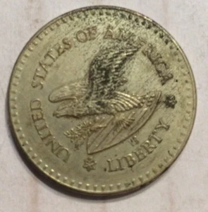 United States Of America Liberty brass Token Or Coin CTX 808 VB - Picture 1 of 2