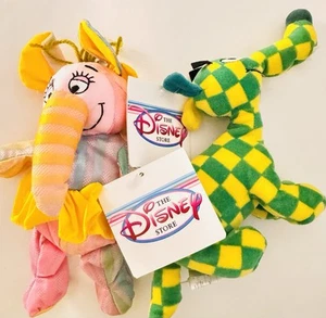 VTG Disney Store Bean Bag Winnie The Pooh Heffalump & Woozle Plush Set of 2 - Picture 1 of 5