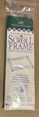 Homecrafters Needlework Scroll Frame 6" x 12" Hardwood With Hardware - New - Image 1 of 2