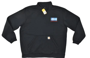 Felpa Carhartt uomo nera quarto zip finto collo regular taglia 2XL NUOVA - Foto 1 di 8