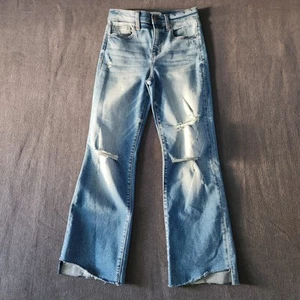 Sneak Peek Jeans Damen Größe 25 weites Bein asymmetrischer Saum blau Denim - Bild 1 von 12