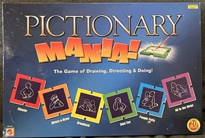 Mattel Pictionary Mania Board Game & The Simpsons Cards - Picture 1 of 3