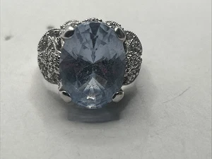 Espo Vintage Blautopas Sterling Silber Ring, Gr. 7, 925 - Bild 1 von 7