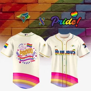 Pride Month X Blue Jays 2025 Be Proud Of Yourself 2025 Baseball Jersey YC - Picture 1 of 2
