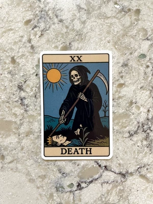 STICKER SURPLUS Death Tarot Card Sticker l Gloss or Holographic Laminate l Waterproof Decal