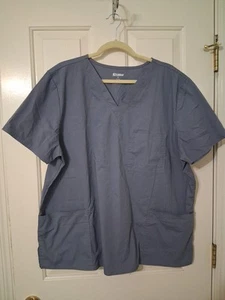 Scrubstar Unisex SZ XL Gray 3 Pkt Top V-Neck - Picture 1 of 5