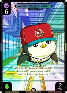 Vibes TCG FOIL Window-Washing Penguin - Enter the Huddle Card # 090 - Picture 1 of 1