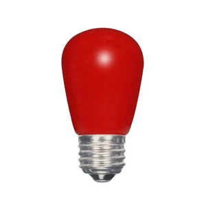 Satco 1.4w LED S14 Ceramic Red Medium base 120 volts - Picture 1 of 1