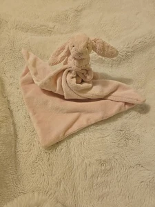 Little Jellycat Bashful Bunny Pink Lovey Soother Security Soft Plush Blanket - Picture 1 of 6