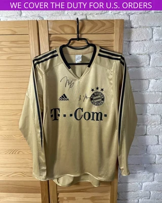 CAMISETA DE FUTBOL BAYERN MUNICH MANGA LARGA VISITANTE 2004 - 2005 ADIDAS HOMBRE talla S Foto 1 de 4