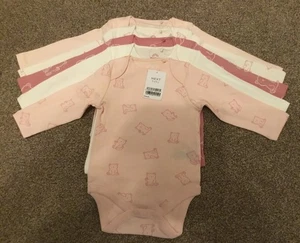 Next Baby Mädchen Bodys Langarm 6-9 Monate Neu mit Etikett - Bild 1 von 5
