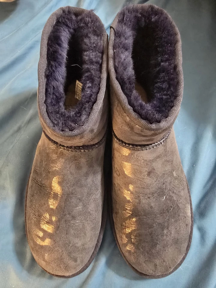 Botas de invierno UGG Classic Short II para mujer talla 8 azul leopardo Foto 1 de 4