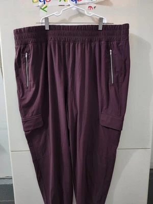 Pantalones de chándal Old Navy para mujer 2X púrpura cargo jersey Live In Terry elástico activo Foto 1 de 4