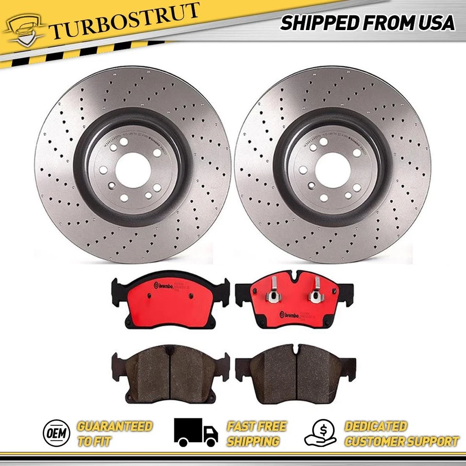 Kit de pastillas de rotores de freno delanteros Brembo para Mercedes-Benz GL450 2015-2016 Foto 1 de 4