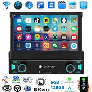 7 Zoll IPS Touchscreen 6+128G CarPlay Android 14 Auto Wireless Display Autoradio - Bild 1 von 11