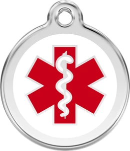 Medical Alert | Enamel ID Tag \\ FREE Shipping & Engraving - Picture 1 of 18