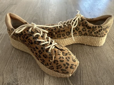 OBTB LEPARD MERIDIAN: ESPADRILLE SNEAKS WITH A COMFY PLATFORM Size 7 - Image 1 of 4