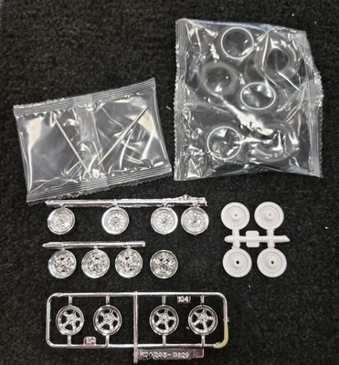 1969 69 Plymouth Barracuda 1/25 Scale Model Wheels Tires  Slicks  Drag Racing - Image 1 of 4