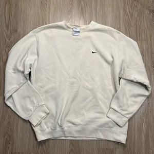 Vintage Y2K Nike Beige Crewneck Sweatshirt L Silver Tag Earth Tone Sand - Bild 1 von 6