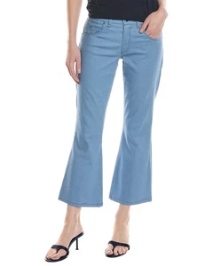 Lola & Sophie Blue Crop Flare Jean Women's Blue 0 - Picture 1 of 3