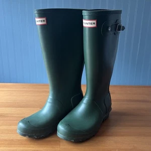 Hunter Women's Original Tall Rain Boots - Green EU 36 - Picture 1 of 12