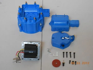 Kit de tapa de distribuidor BLUE HEI, cubierta de bobina y rotor y bobina de 65.000 voltios GM-CHEVY - Imagen 1 de 1