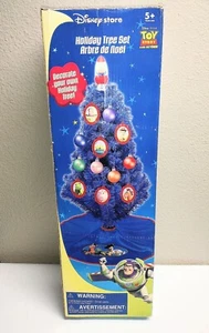 Disney Store 3’ Blue Toy Story Christmas Tree w/Ornaments - Complete, Very RARE - Picture 1 of 9