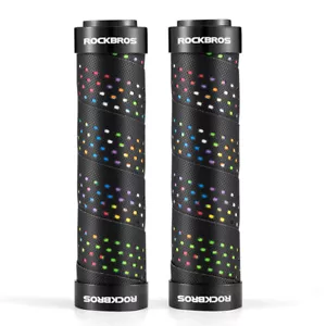 Lock Brothers Bike Handlebar Grips Anti-Slip with PU Grip Bicycle Accessory Set - Picture 1 of 17