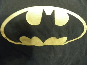 Batman T-Shirt Oval Fledermaus Symbol Schwarz & Gelb Größe Medium DC Comics - Bild 1 von 3