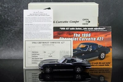 Danbury Mint 1966 Chevrolet Corvette Coupe 427 Laguna Blue 1:24 Blank Title - Image 1 of 4
