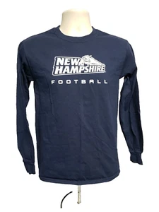New Hampshire Wildcats Football Bishop Brady 12 Mens S Blue Long Sleeve TShirt - Picture 1 of 10