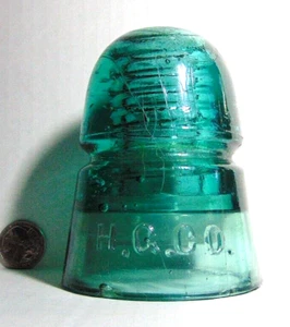 AQUA COLORED H G Co. AISLADOR DE VIDRIO COLMENA ROSCADO - Imagen 1 de 4