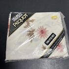 Vintage Pequot Twin Fitted Sheet Floral 1970’s No Iron RARE NOS Waltzing Daisies