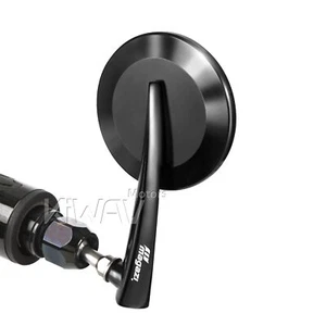 2.5" round convex bar end mirror LEFTx1 black fits Yamaha FZ1 FZ6 FZ10 XSR900 - Picture 1 of 10