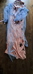 zombie woman dress costume NEW nightmare blue peach Halloween - Picture 1 of 3