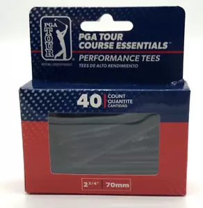 PGA Tour Course Essentials Performance Golf Tees Black 2 3/4” 40 Count. New - Picture 1 of 3