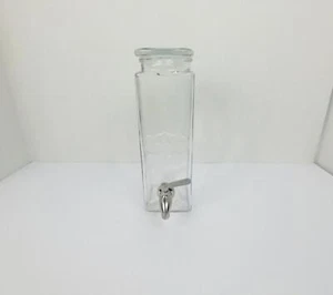 Yorkshire Mason Jar Distributore di bevande in vetro quadrato alto con coperchio e rubinetto - Foto 1 di 6