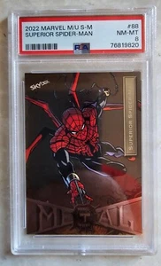 🔥2022 Marvel Metal Universe S-M #88 Superior Spider-Man PSA 8 Pop 8 Clean Case - Picture 1 of 3