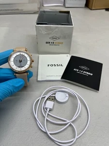FOSSIL Women's Watch Carlie Gen 6 Hybrid Smartwatch Rose Gold FTW7077 - USED - Picture 1 of 9