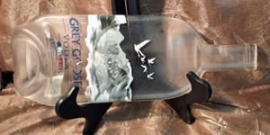 FLATTENED GREY GOOSE VODKA BOTTLE FOR  BAR  TRAY, CHEESE PLATTER, CHARCUTEREI - Picture 1 of 6