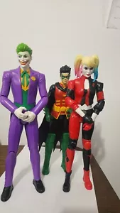 12 Inch DC ACTION FIGURES: JOKER, HARLEY QUINN, AND ROBIN - Picture 1 of 2