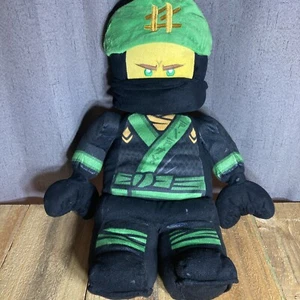 Lego Minifigure Ninja 13” Plush Ninjago Movie LLoyd Green Black Stuffed Toy Used - Picture 1 of 13