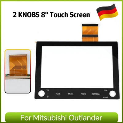 2 Knöpfe Radio 8" Touchscreen Digitizer für Mitsubishi Outlander 2019-22 MK3 SAT - Bild 1 von 4