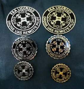 Juego de 6 accesorios para drones pin, insignia, parche piloto remoto UAS con licencia FAA - Imagen 1 de 3