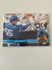 1991 Stadium Club Gary Scott Autograph Card Chicago Cubs 