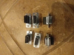 6x DB9 D-SUB 9-Pin Female Crimp Pin Connector Assembly - Bild 1 von 1