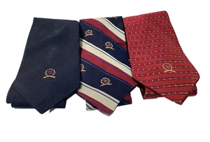 Vintage Tommy Hilfiger Herren Krawatte Italienische Seide Hergestellt in den USA Mehrfarbig 3 Stück - Bild 1 von 16